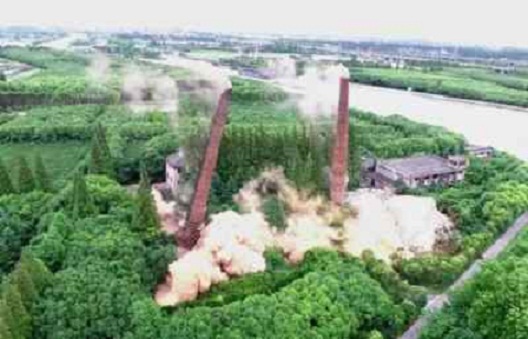 安慶煙囪拆除-合肥廢棄煙囪爆破拆除